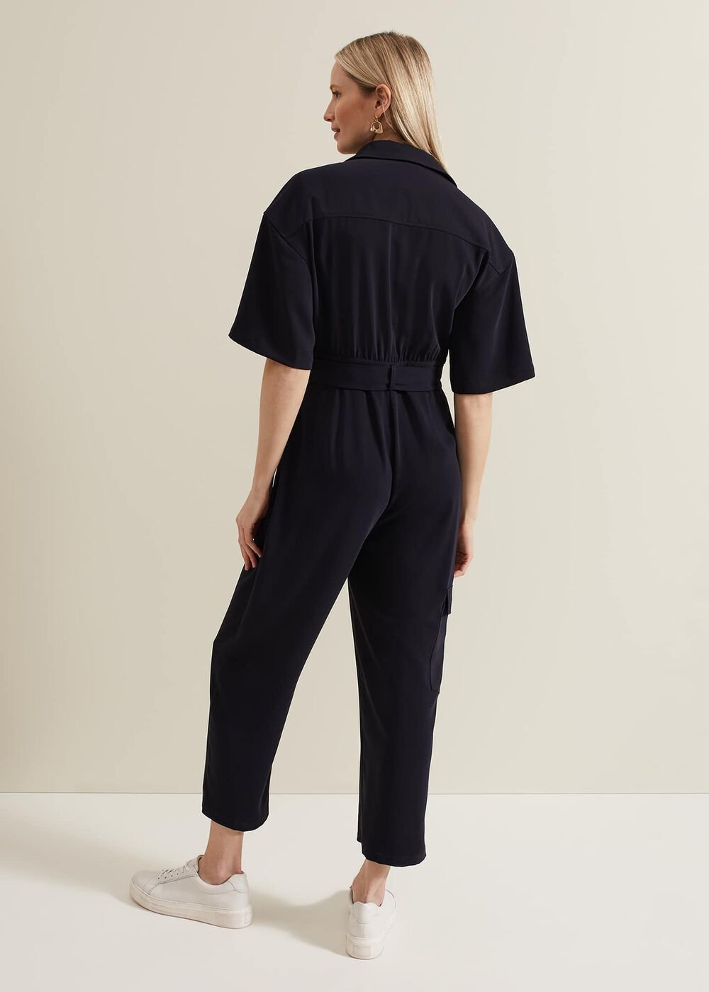Tallulah Navy Utility Jumpsuit Navy