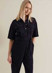 Tallulah Navy Utility Jumpsuit Navy