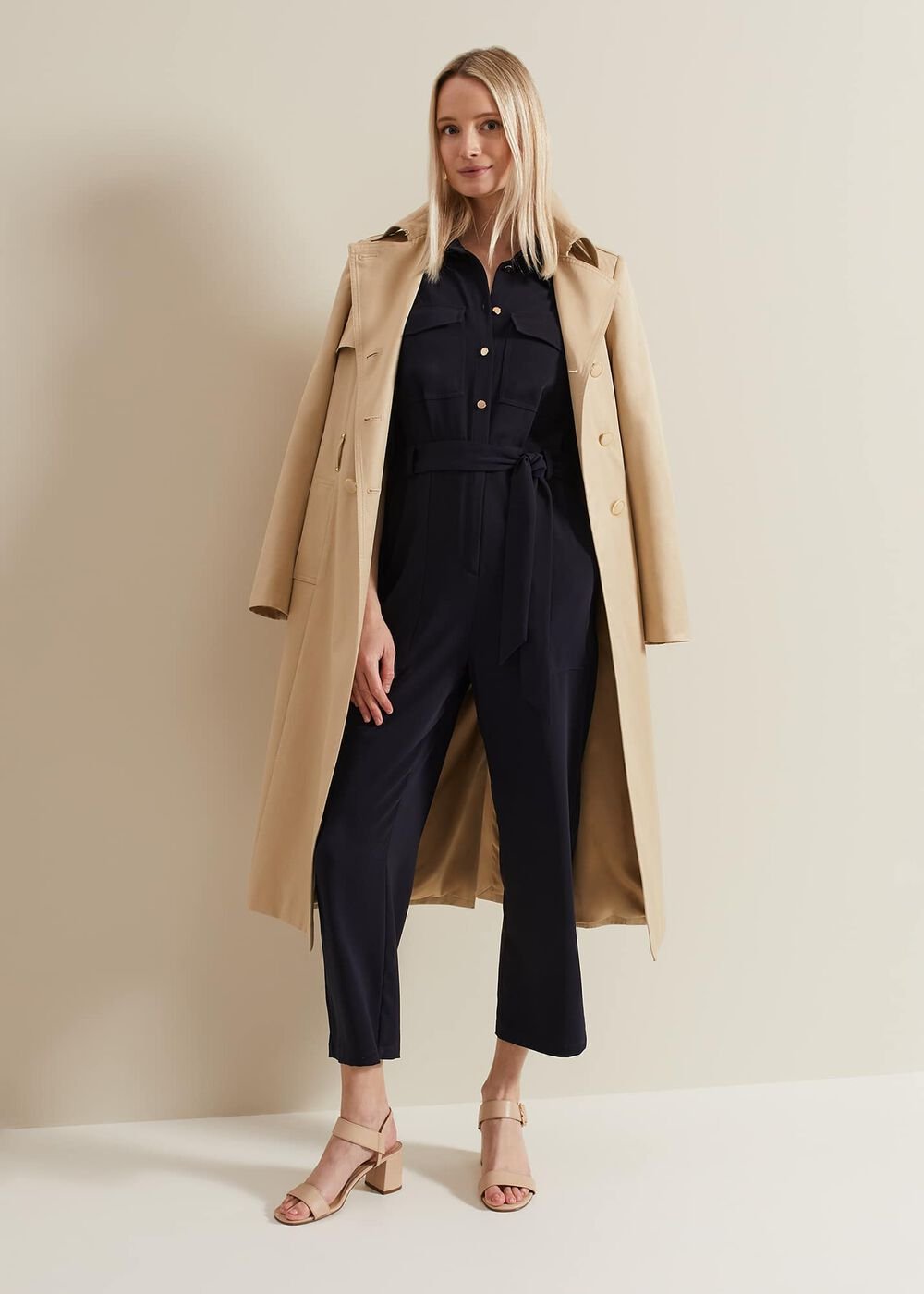 Tallulah Navy Utility Jumpsuit Navy
