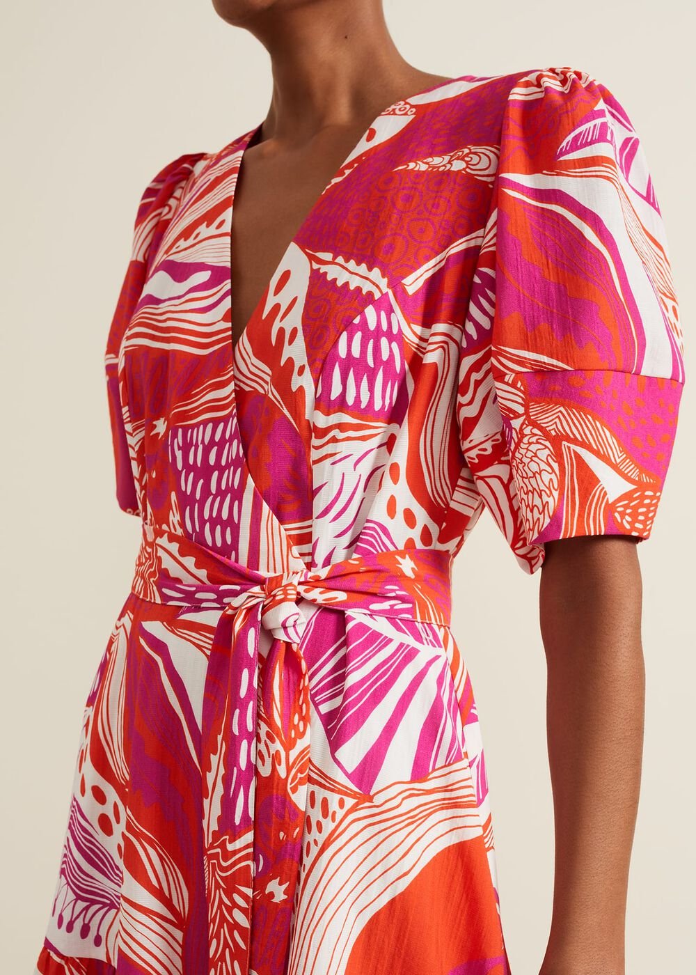 Tilda Red Midi Dress Red