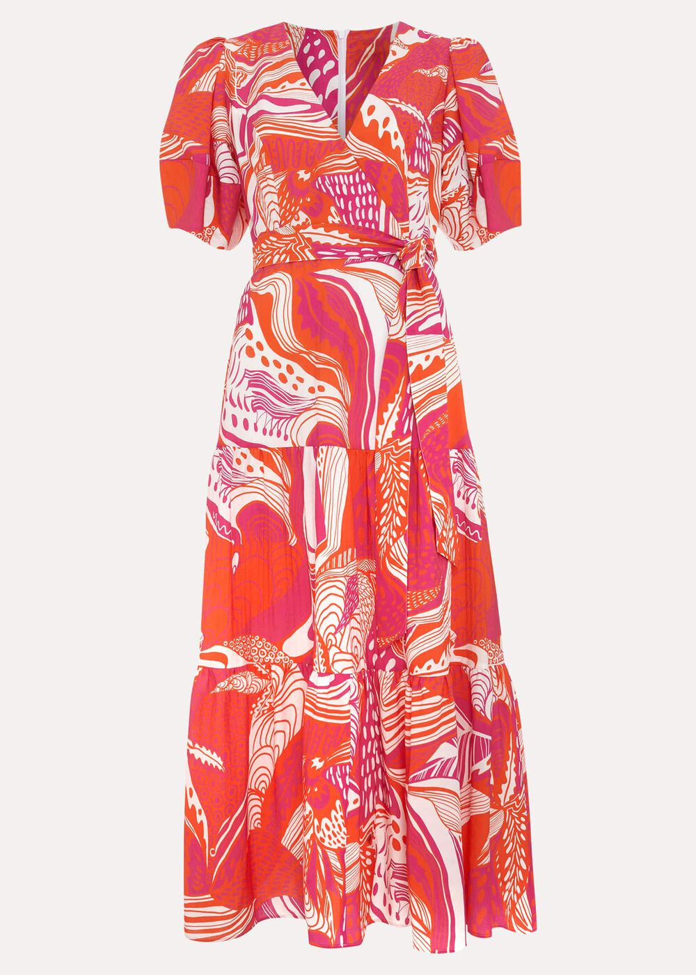 Tilda Red Midi Dress Red