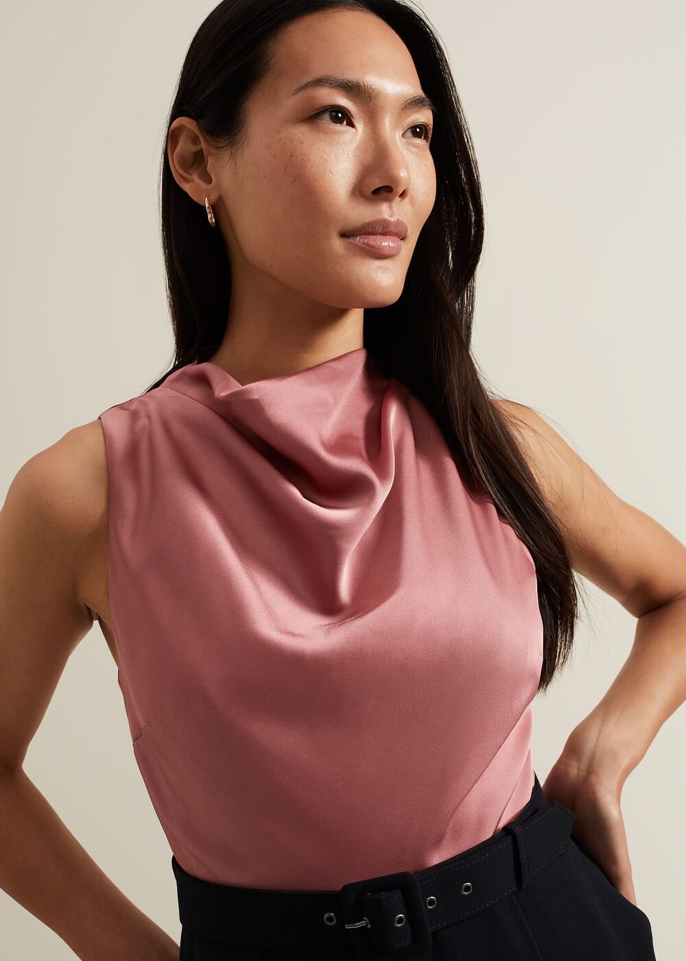 Sabina Satin Wide Leg Jumpsuit Multi-Coloured