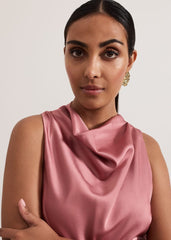Petite Sabina Satin Wide Leg Jumpsuit Multi-Coloured