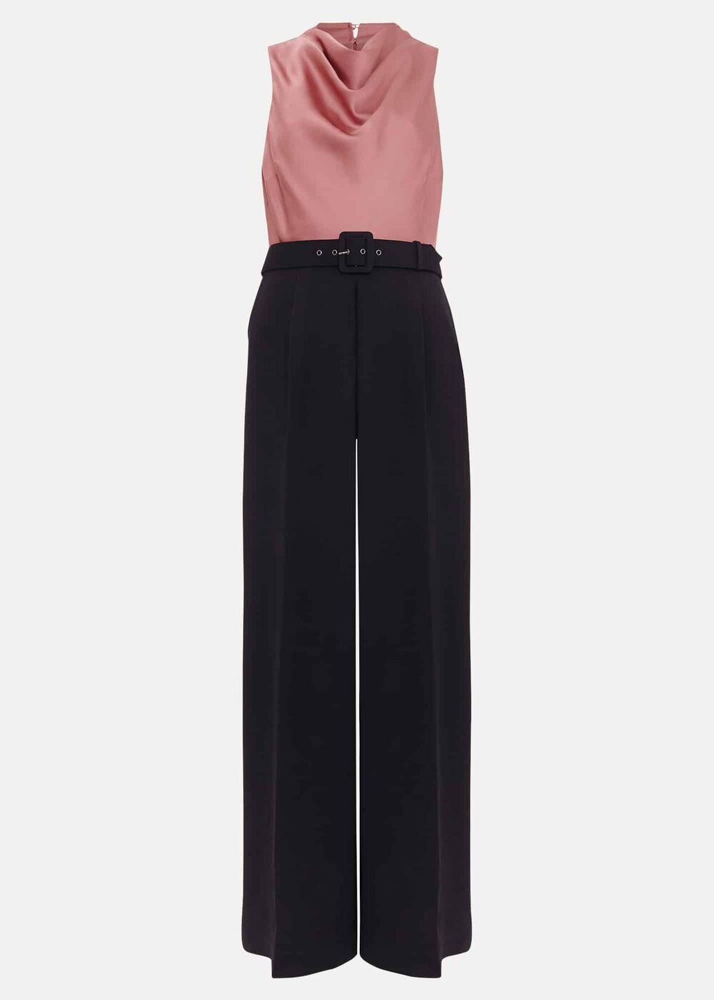 Petite Sabina Satin Wide Leg Jumpsuit Multi-Coloured