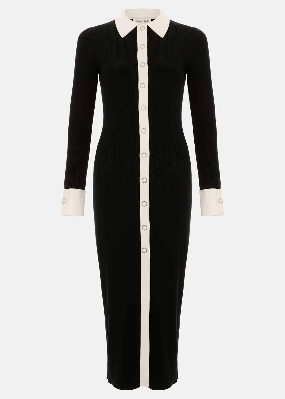Jennifer Tube Shirt Dress Black/Ivory