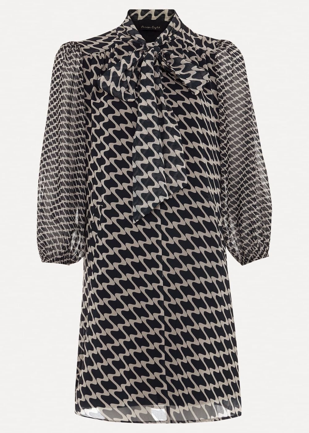 Suki Navy Geo Tunic Mini Dress Navy