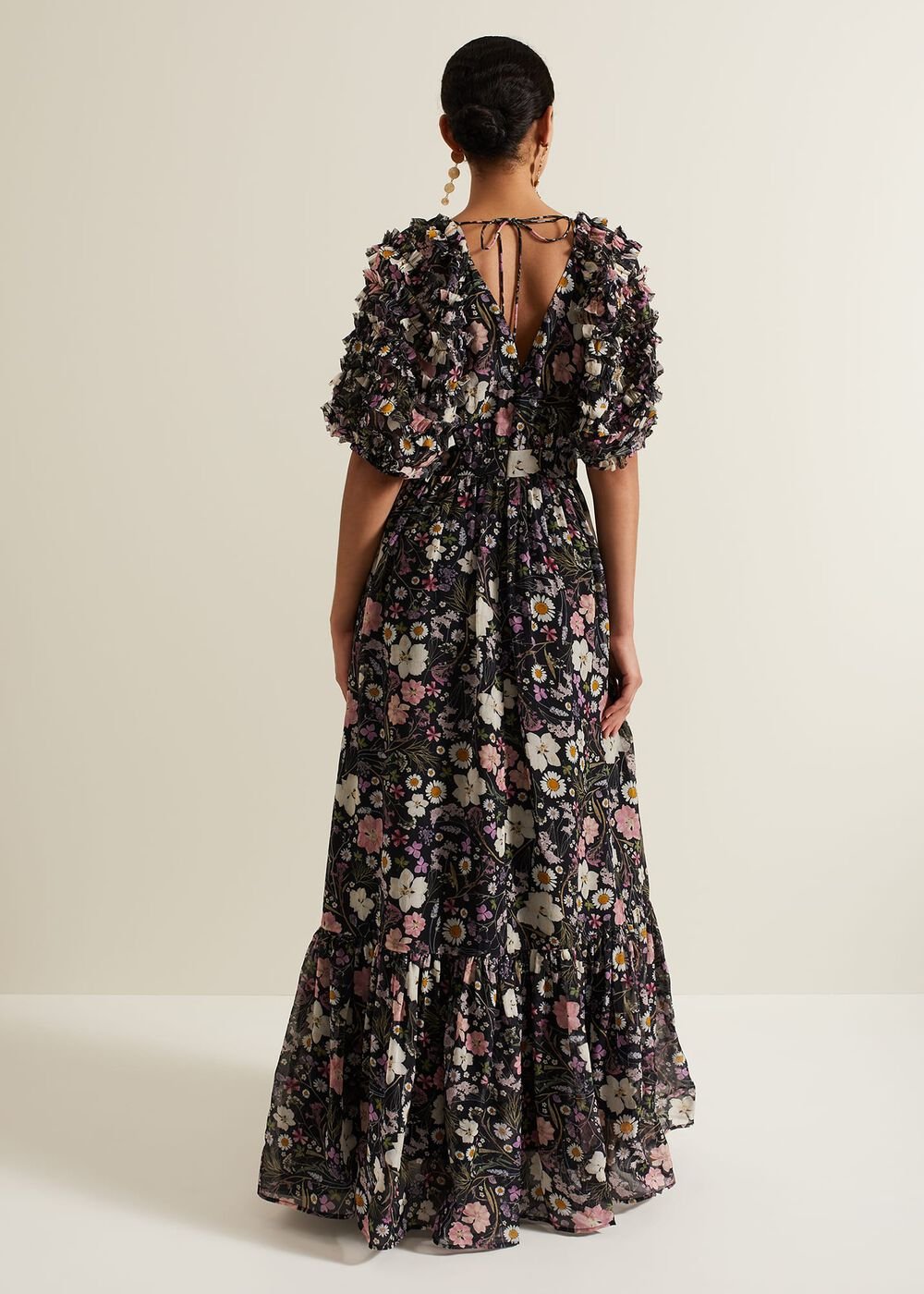 Lesley Multi Coloured Floral Maxi Dress Multi-Coloured