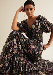 Lesley Multi Coloured Floral Maxi Dress Multi-Coloured