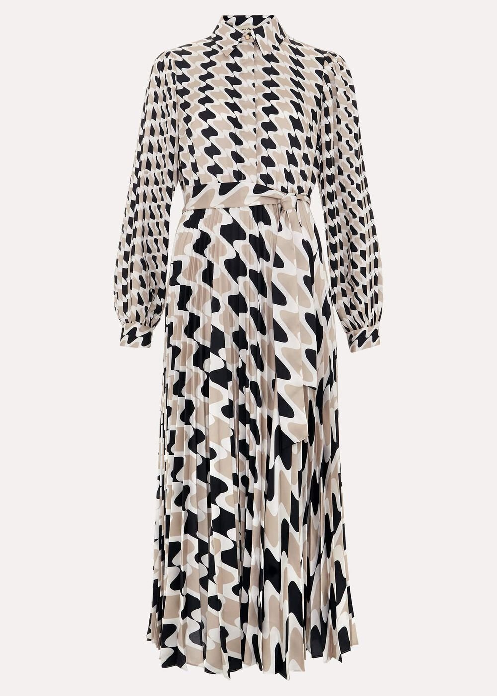 Lyric Geo Pleated Midi Dress Multi-Coloured