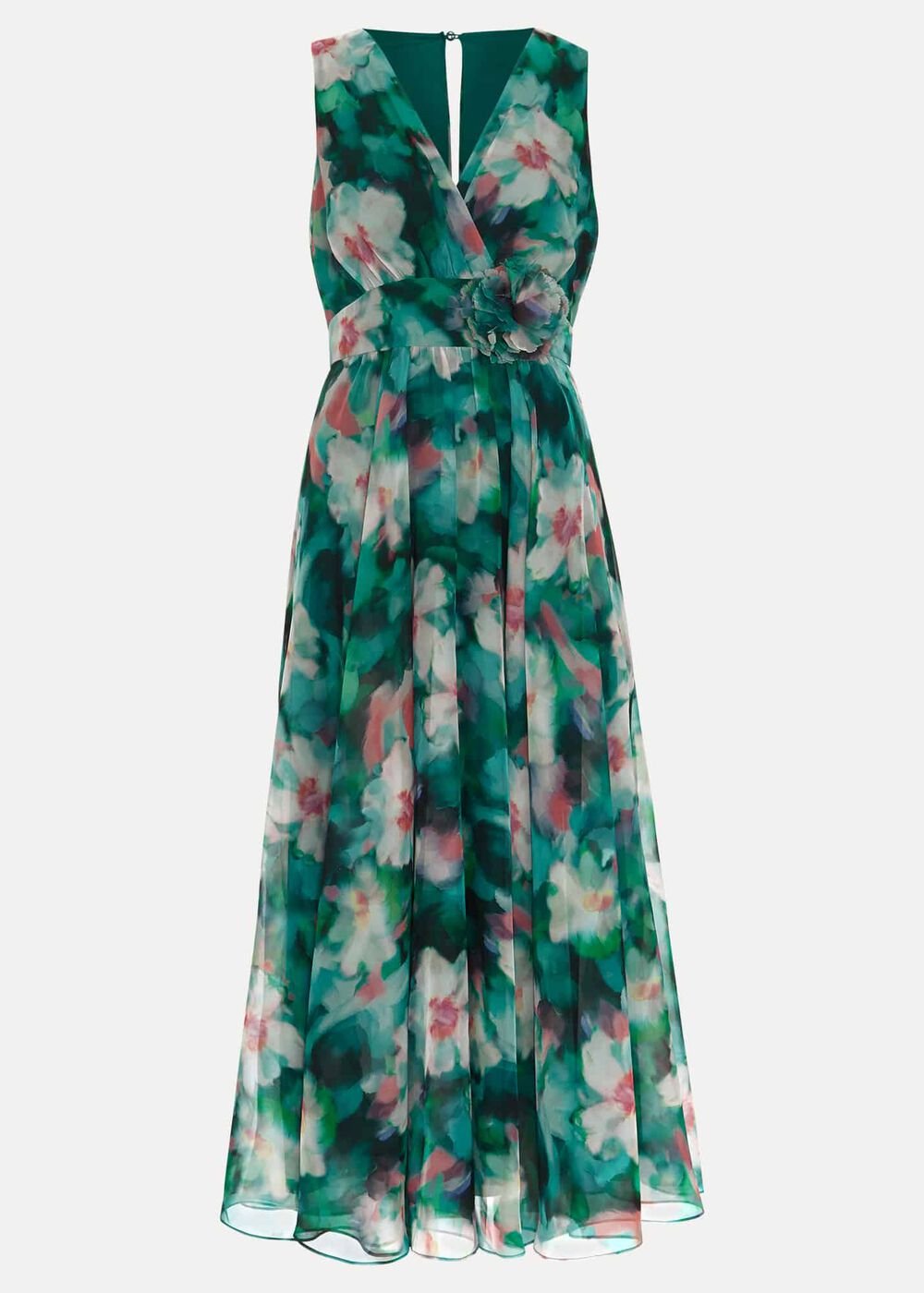Nora Chiffon Floral Wrap Dress Multi-Coloured