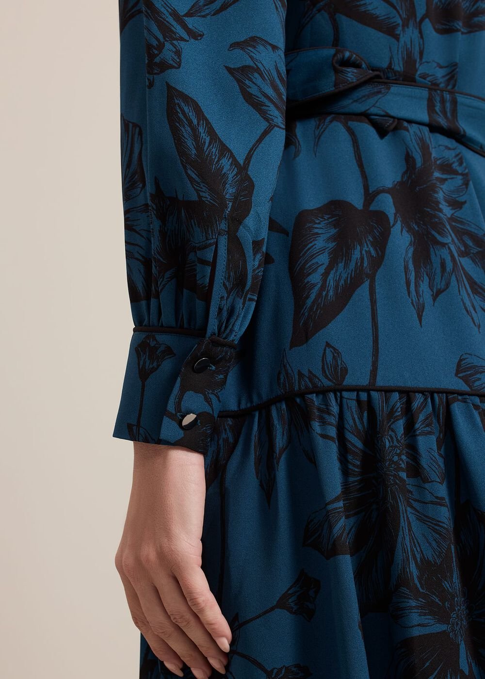 Petite Shakira Teal Floral Midaxi Dress Teal