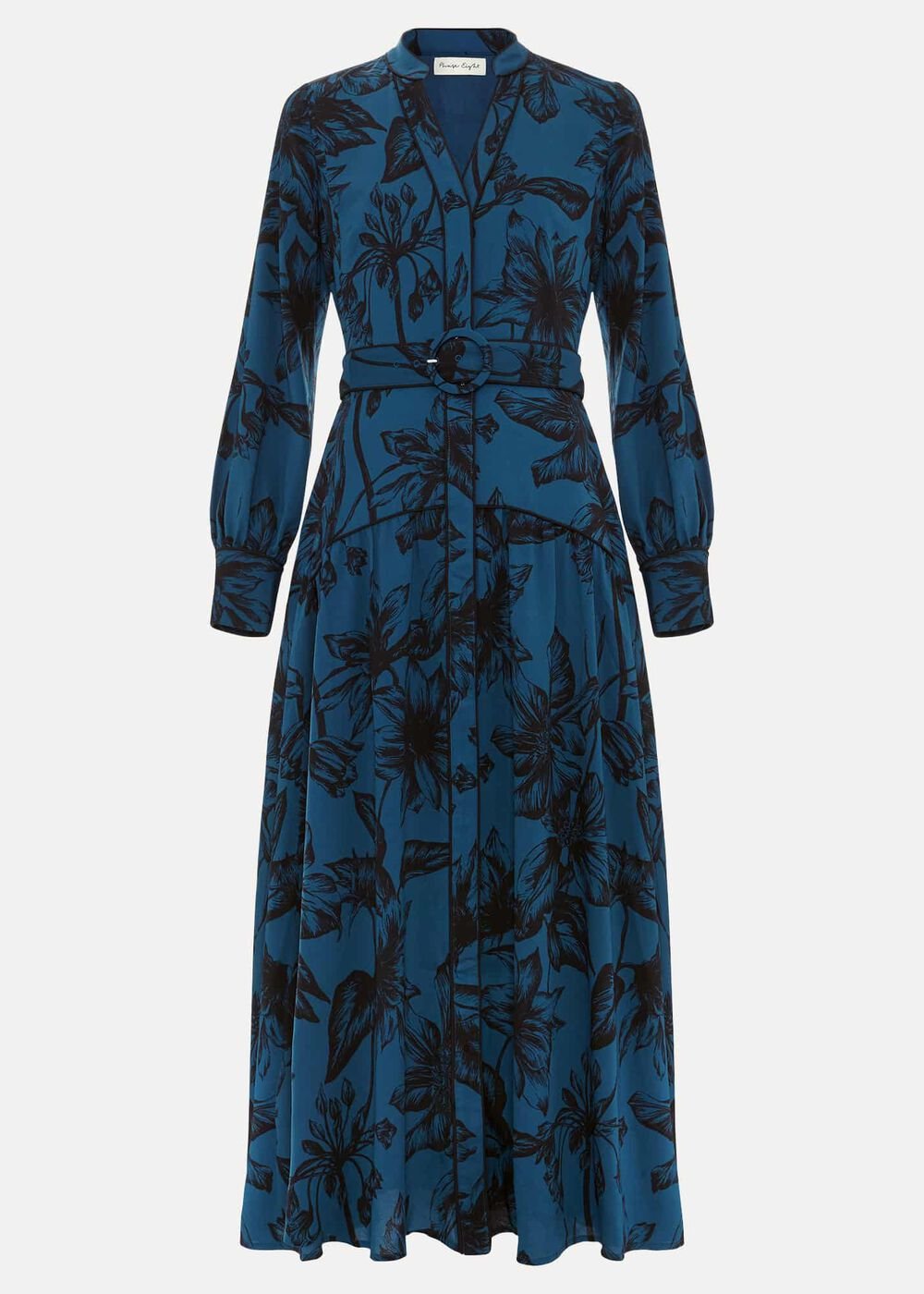 Petite Shakira Teal Floral Midaxi Dress Teal
