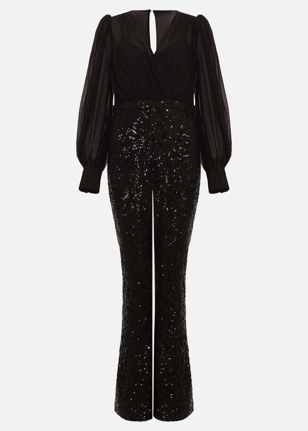 Milena Black Sequin Jumpsuit Black
