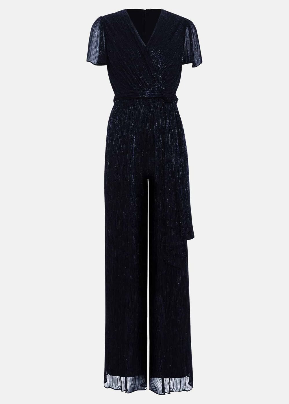 Stella Blue Plisse Jumpsuit Blue