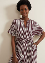 Andra Geo Tie Waist Jumpsuit Multi-Coloured