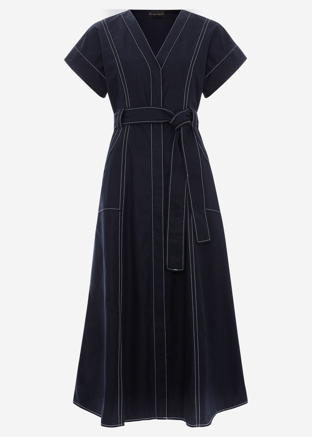 Annalie Navy Utility Midi Dress Navy