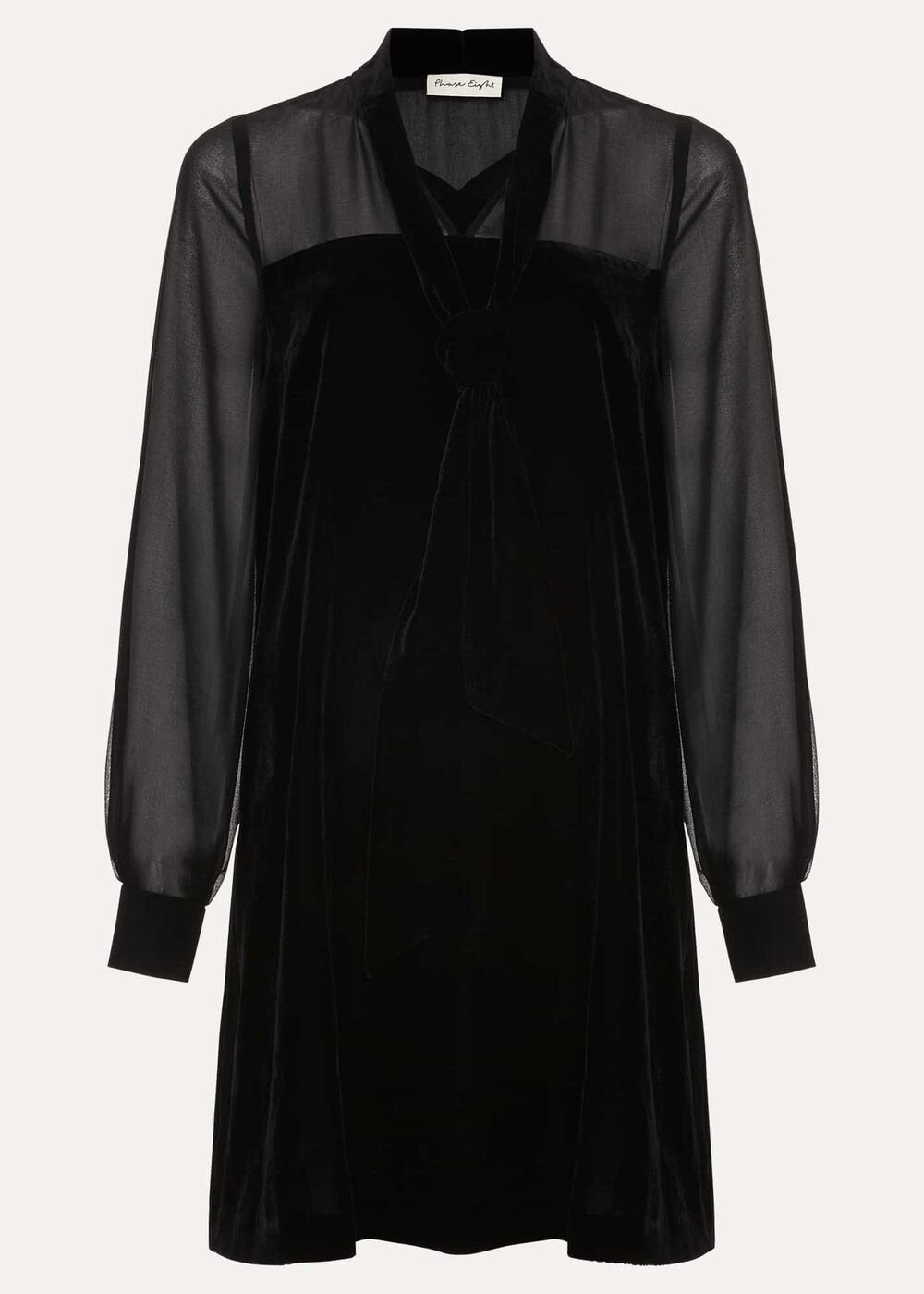 Seraphine Black Velvet Tunic Dress Black