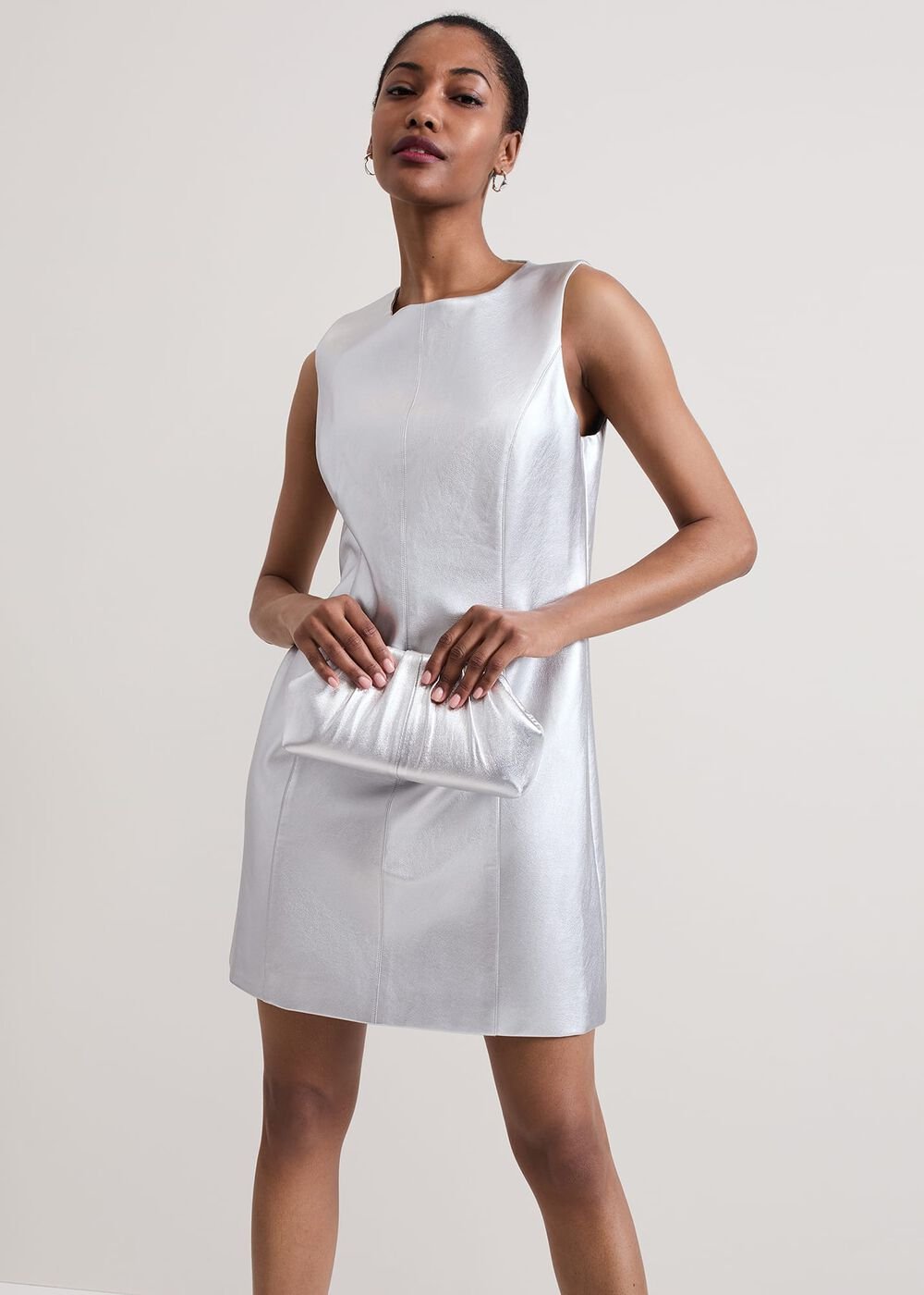 Ellora Silver Mini Dress Silver