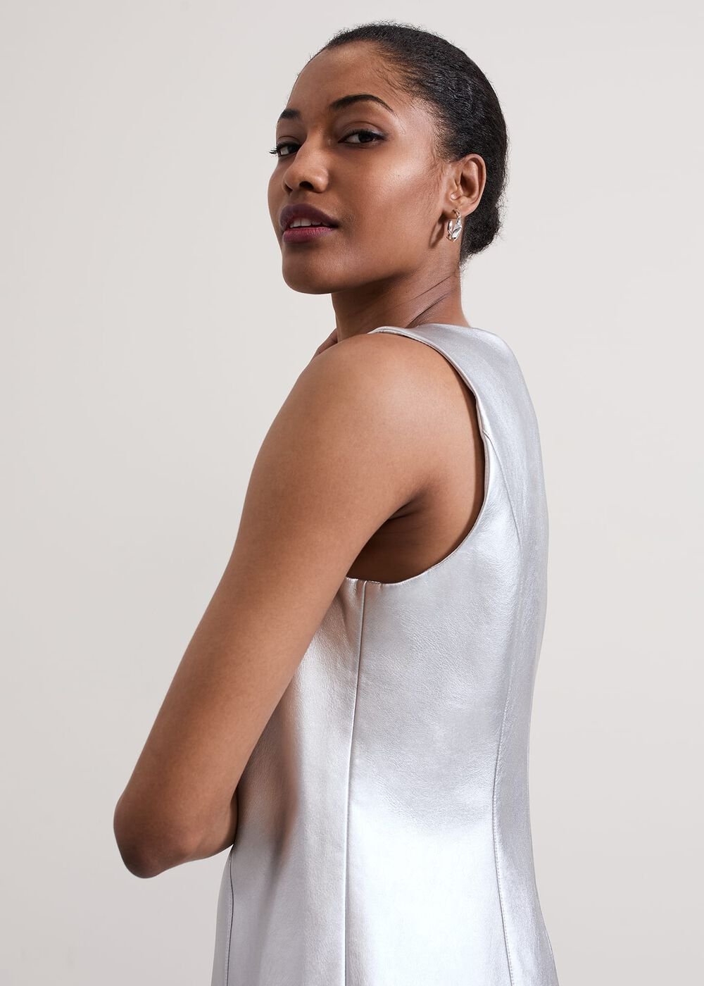 Ellora Silver Mini Dress Silver