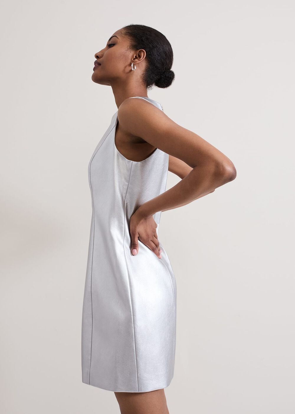 Ellora Silver Mini Dress Silver
