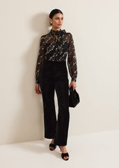 Morilla Lace Top Jumpsuit Black/Multi