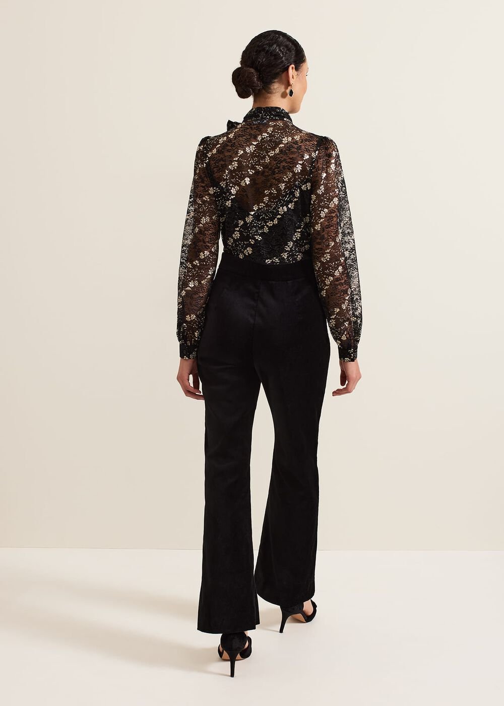 Morilla Lace Top Jumpsuit Black/Multi