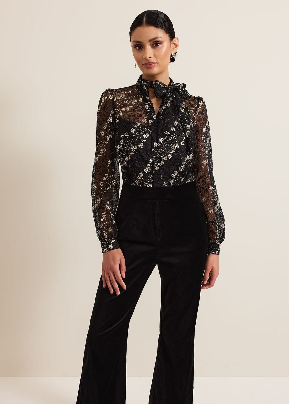 Morilla Lace Top Jumpsuit Black/Multi