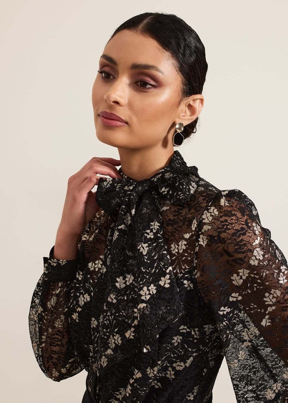 Morilla Lace Top Jumpsuit Black/Multi