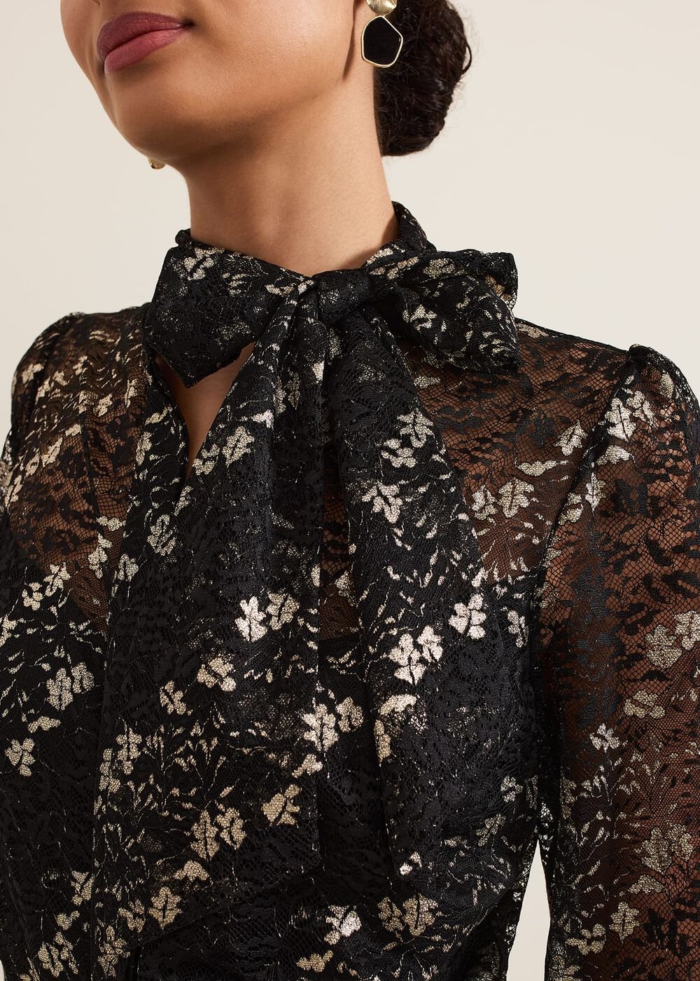Morilla Lace Top Jumpsuit Black/Multi