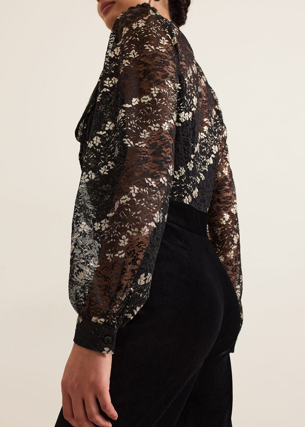Morilla Lace Top Jumpsuit Black/Multi