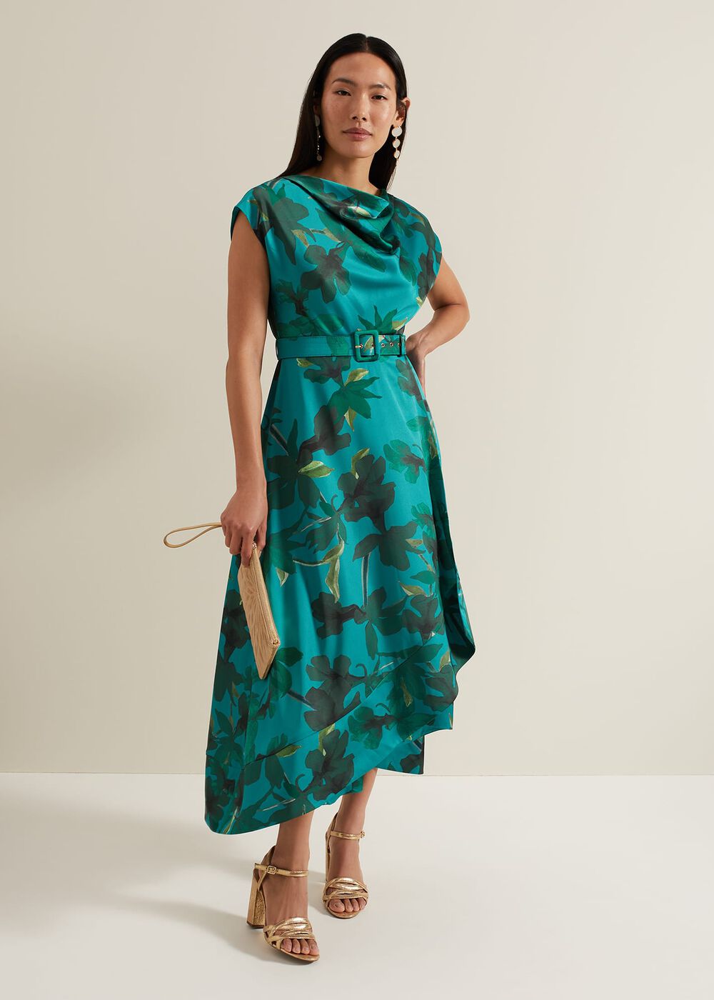 Sabrianna Print Midi Dress Multi-Coloured