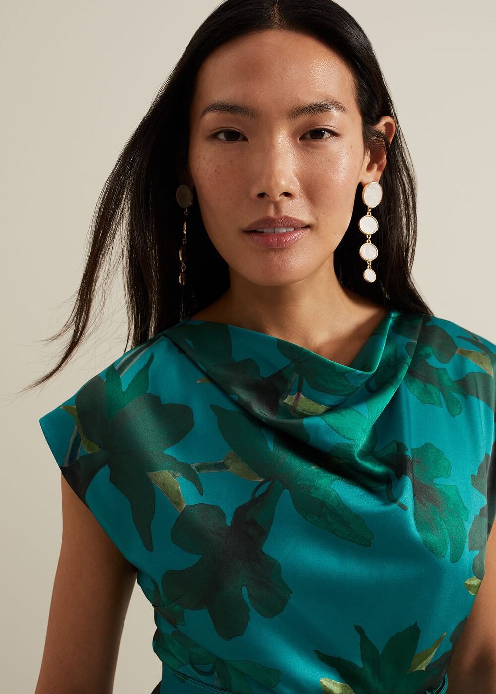 Sabrianna Print Midi Dress Multi-Coloured