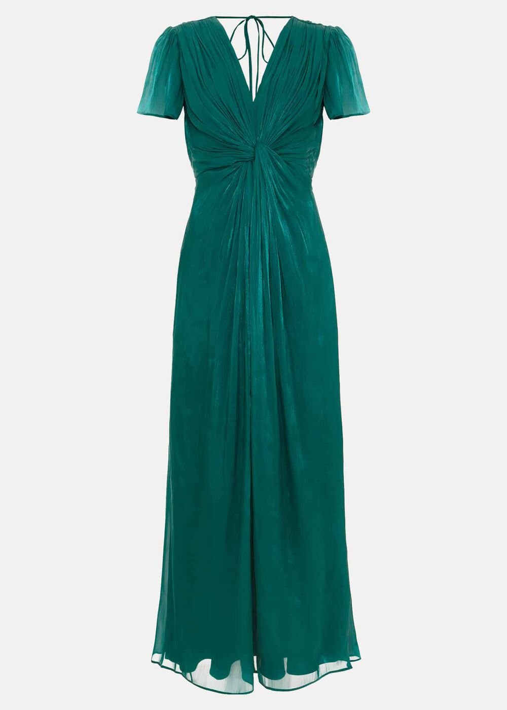Abbey Green Satin Maxi Dress Green