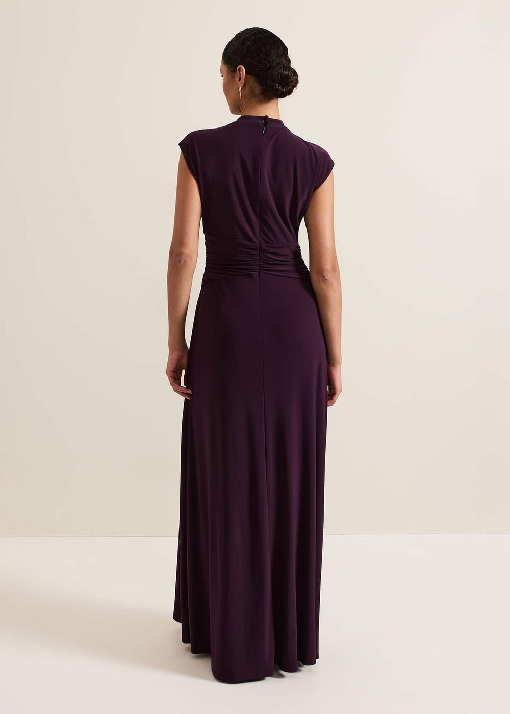 Tolly Burgundy Jersey Maxi Dress Burgundy