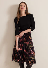 Petite Rhea Woven Hem Abstract Dress Multi-Coloured