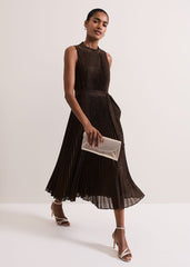 Simara Sparkle Pleat Dress Multi-Coloured