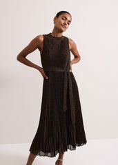 Simara Sparkle Pleat Dress Multi-Coloured