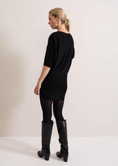 Becca Batwing Knitted Dress Black