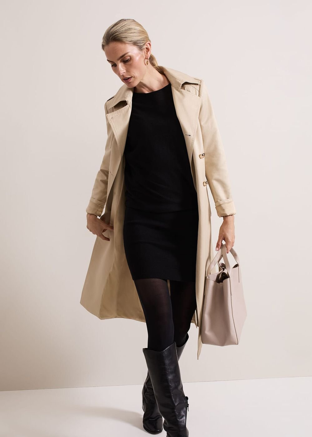Becca Batwing Knitted Dress Black