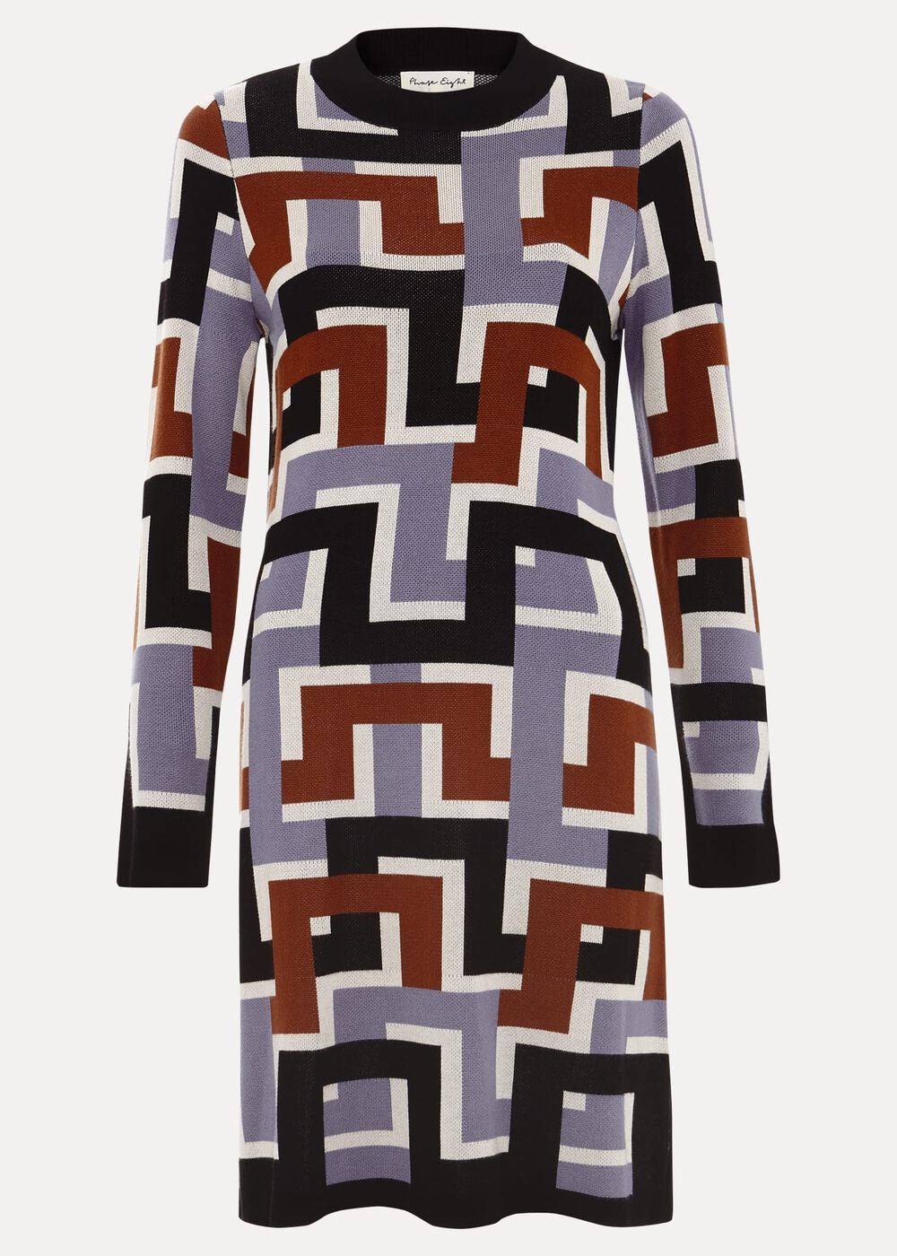 Brianna Jacquard Tunic Knitted Dress Multi-Coloured