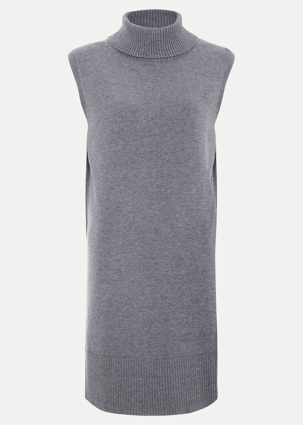 Mila Sleeveless Tabard Jumper Dress Grey