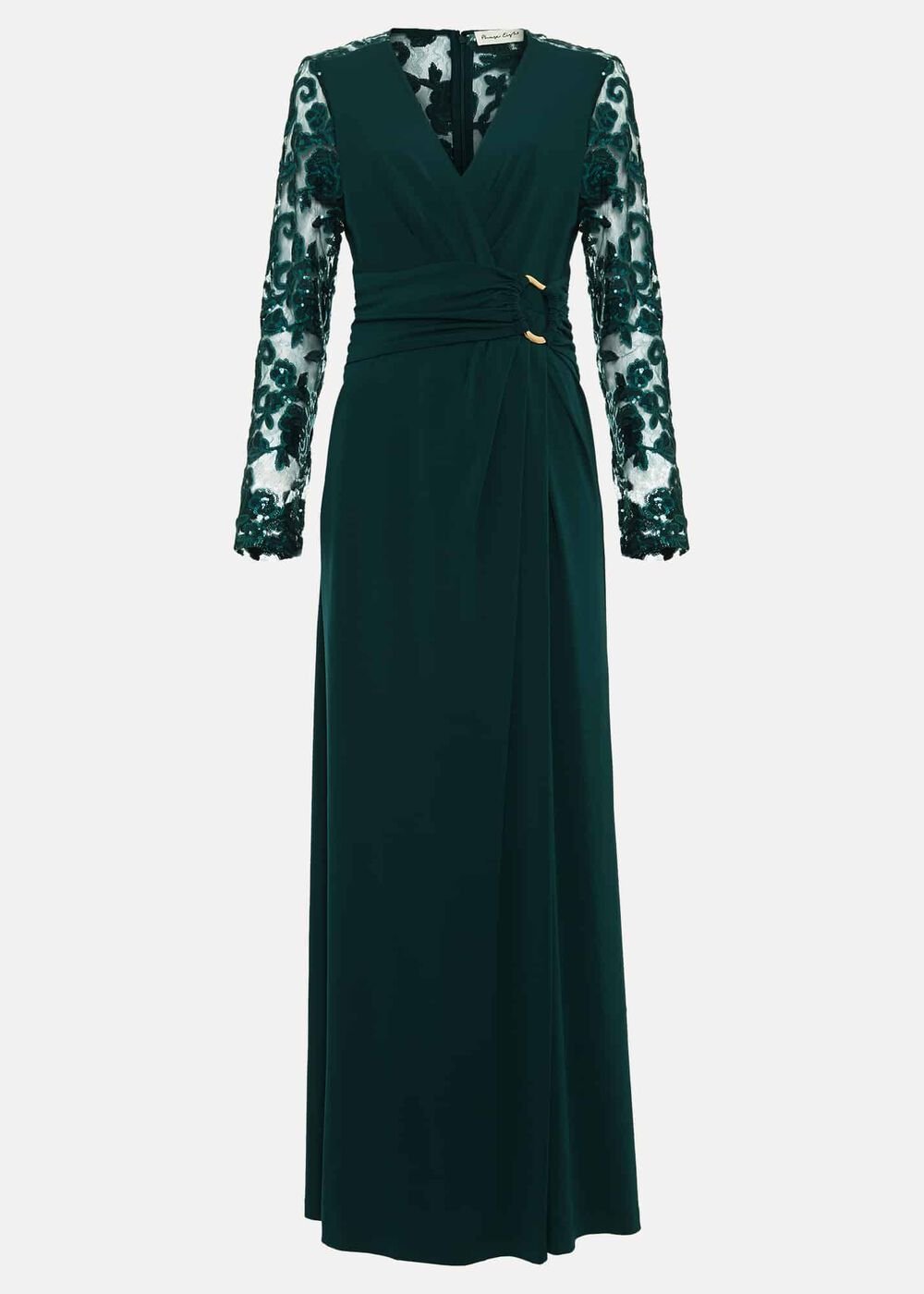 Ilona Dark Green Sequin Maxi Dress Dark Green