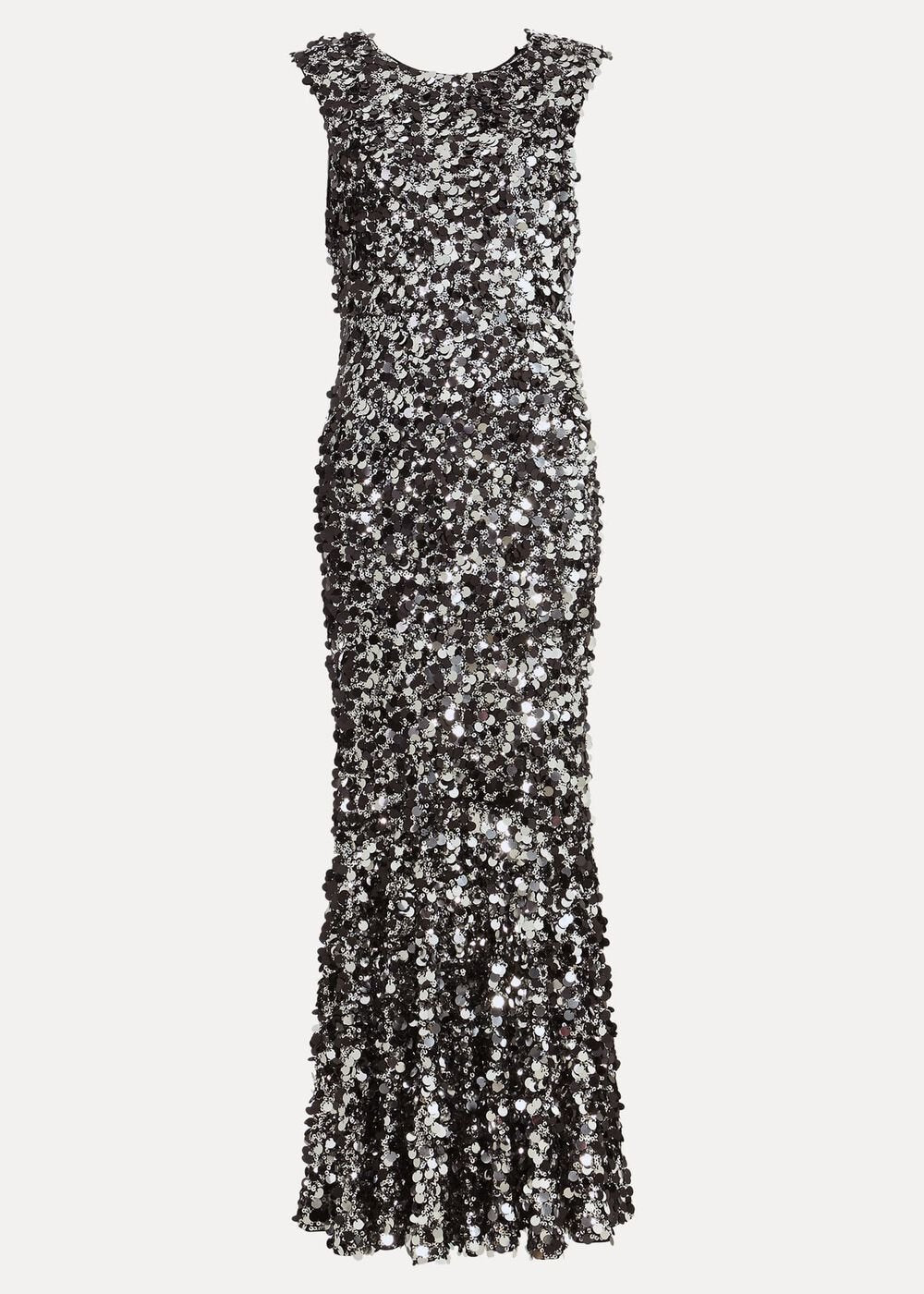 Nina Sequin Maxi Dress Black/Multi