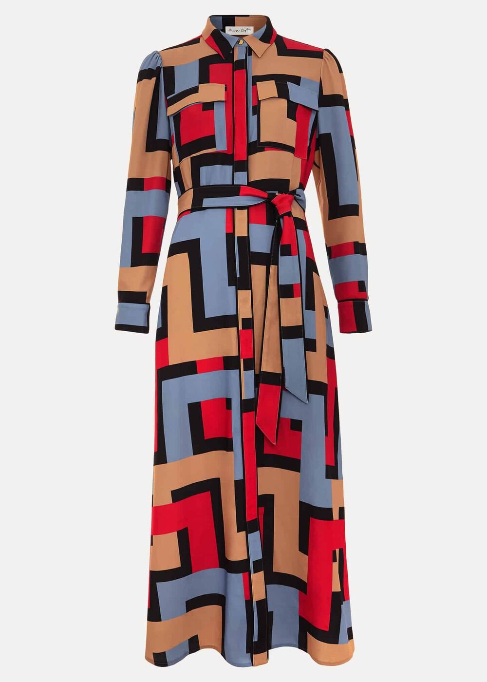 Amita Geo Shirt Dress Multi-Coloured