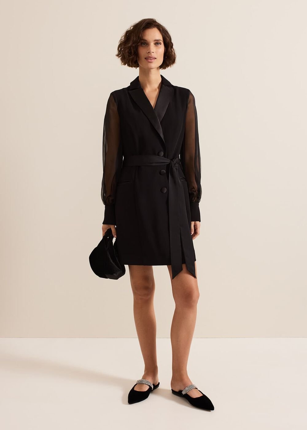 Saeda Black Tux Dress Black