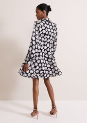Selika Floral Swing Mini Dress Black/Multi