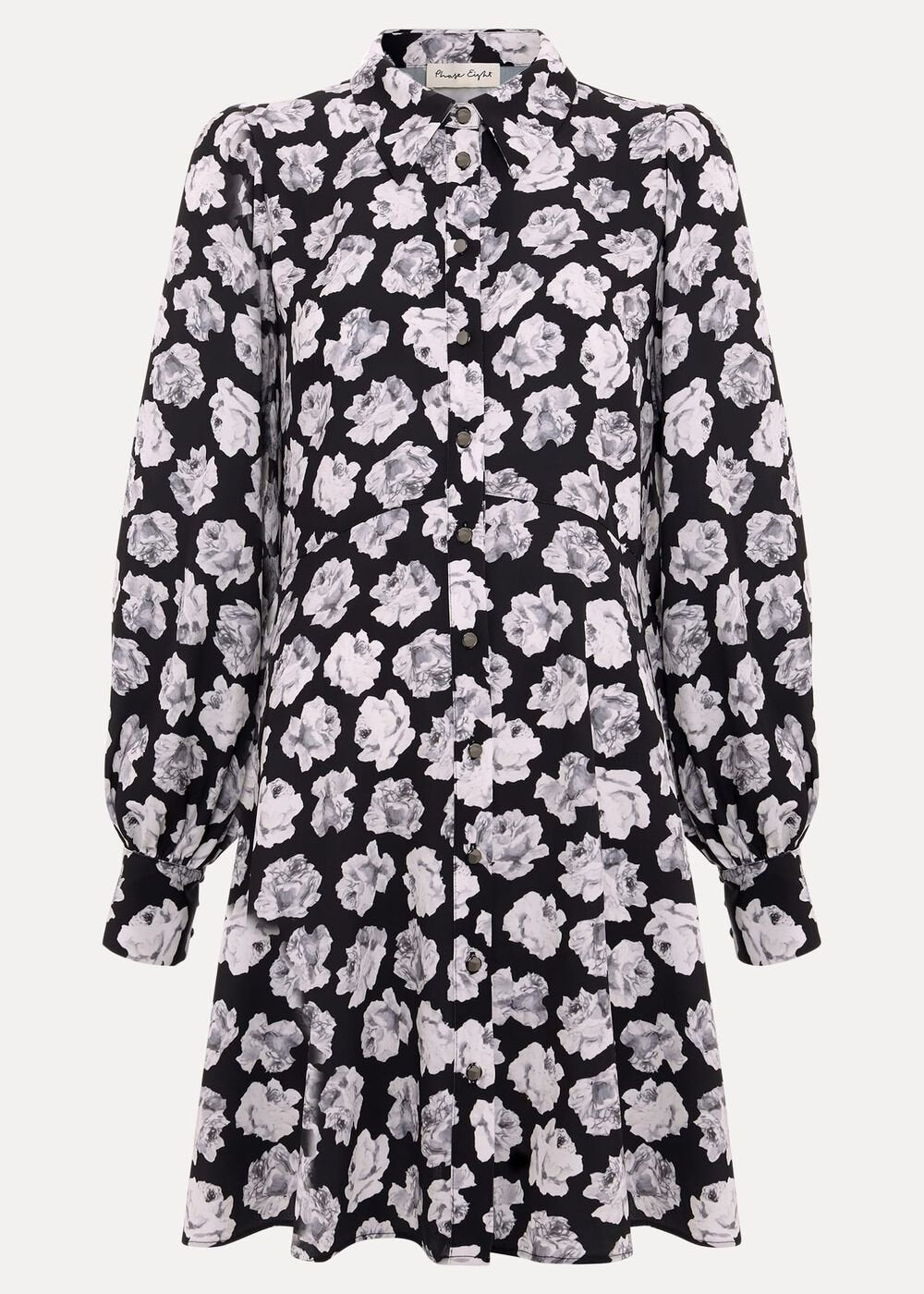 Selika Floral Swing Mini Dress Black/Multi