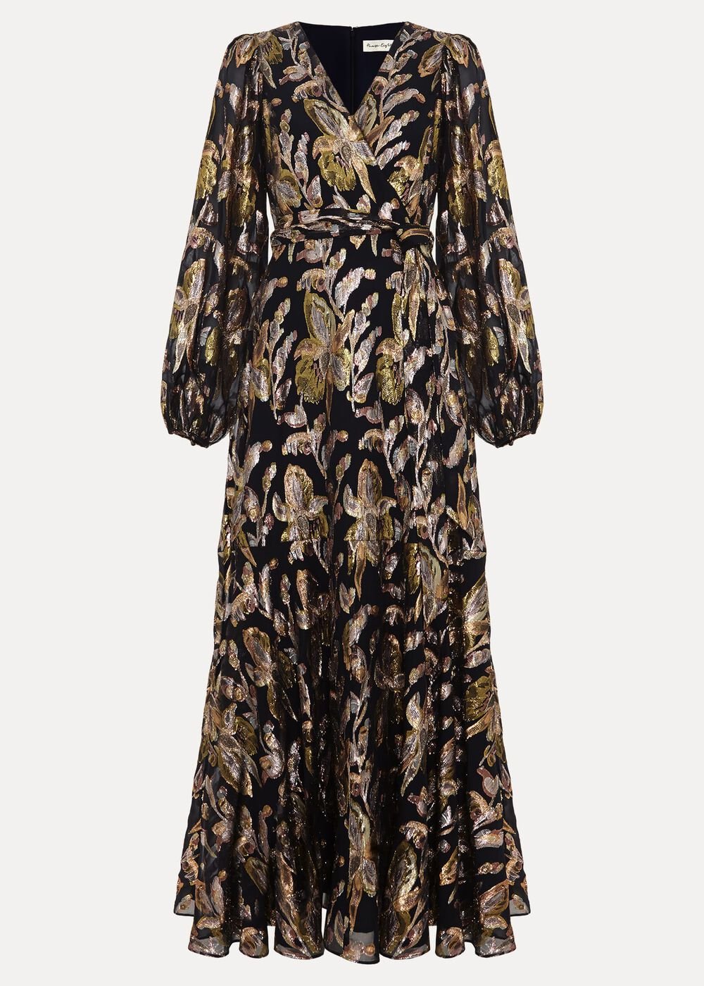 Ellio Silk Shimmer Maxi Dress Multi-Coloured