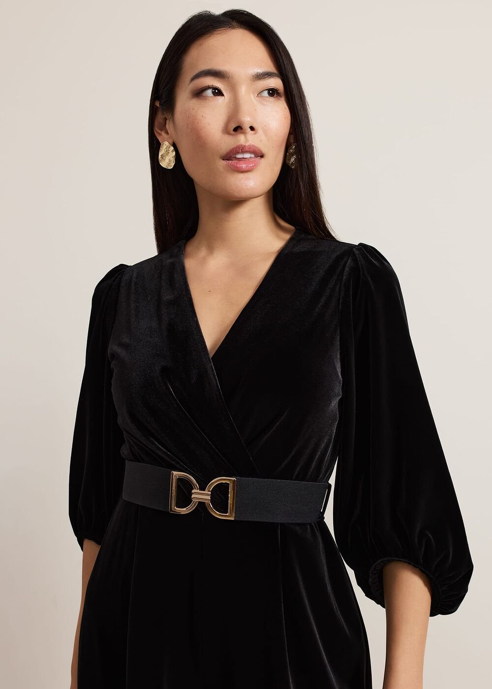 Myleen Black Velvet Jumpsuit Black