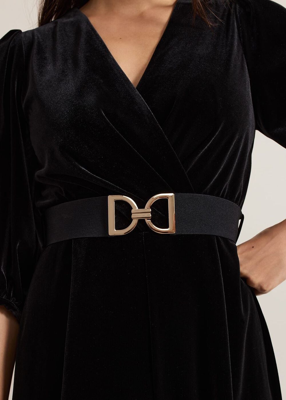 Myleen Black Velvet Jumpsuit Black
